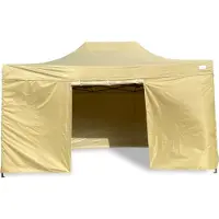 Grasekamp Faltpavillon Modena 3x4,5m beige inkl. Seitenteile - extra starkes Gestell