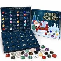 Axvcuxio Edelstein Adventskalender,Kristall Weihnachtskalender 24 Tage für Kinder,Teenager und Erwachsene,zum Entdecken und Sammeln Weihnachtsgeschenke