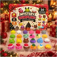 Traumheim Squishy Adventskalender mit 24 TPR-Figuren in 12 Weihnachts- und 12 Alltagsmotiven für gemeinsame Dezembermorgen