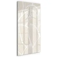 Tulup Wanduhr aus Glas – 30x60 cm - Glasbild - Glasuhr - Gehärtetes Glas -Blütenblätter