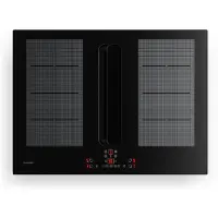 Klarstein ChefFusion Induktionskochfeld mit Dunstabzug 70 cm – 4 Kochzonen, 7200 W, 504,3 m³/h, Flex-Zonen, Umluftbetrieb und Abluftbetrieb