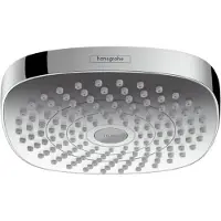 Hansgrohe Croma Select E, Fester Duschkopf, Chrom, Weiß, Zimmerdecke