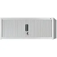 C+P Rollladenschrank Omnispace, abschließbar, B 1000 x T 420 x H 450 mm, Stahl/Kunststoff, lichtgrau
