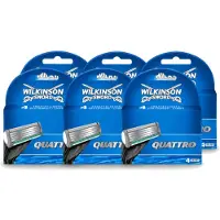 Wilkinson 6 x Quattro Ersatzklingen mit Präzisionstrimmer - Vorteilspackung - 6 Stücke