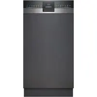 Siemens iQ300 SR53HS74KE, Halb integriert, Single (45 cm breit), Schwarz, Edelstahl, Berührung, 1,75 m, 1,65 m