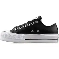 Converse CT AS Lift Ox Frauen Schnürschuhe aus Leder mit Plateau Schwarz Weiß – undefined / Schwarz Weiß