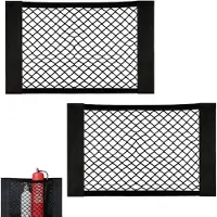 Markenlos Set von 2 Gepäcknetzen - Auto Organizer für effiziente Lagerung, 40 x 25 cm, elastischer Rand für stabile Beladung, geeignet für Auto, SUV und Lkw