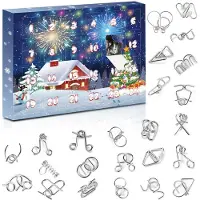 Merkloos Adventskalender mit 24 Metallpuzzles für Weihnachten