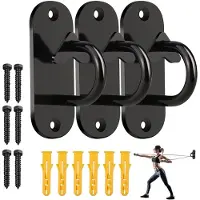 Selius Set mit 3 Türankern für Fitness-Widerstandsbänder, robuste Mini-Wandhaken für Krafttraining