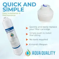 Dripio Inline Kühlschrank Wasserfilter 2er-Pack, Aktivkohle, NSF
