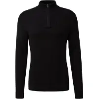 s.Oliver Red Label Troyer , Herren, Gr. M, schwarz, Strick, Obermaterial: 100% Baumwolle, unifarben, bequem hüftbedeckend, Rundhals, Flachstrickbündchen, Pullover Troyer, Winterpullover aus Baumwolle