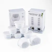 Merkloos Aktivkohlefilterkartusche, 8-teilig - Ersatzfilter - Wasserfilter für Brunnen - Polypropylen/Baumwolle - Aktivkohle - Verbesserte Wasserqualität