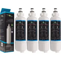 Dripio Wasserfilter für Panasonic Kühlschränke, 4er-Pack