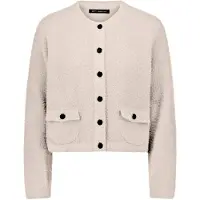 Betty Barclay Cardigan "Strick-Cardigan mit aufgesetzten Taschen", Damen, Gr. 40, grau (taupe), Obermaterial: 55% Polyester PES. 45% Polyamid PA., Strickjacken Cardigan