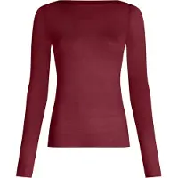 Hunkemoller super soft Shirt aus Kaschmir-Mix mit U-Boot-Ausschnitt Rot