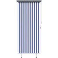 vidaXL Außenrollo 120 x 250 cm Blau und Weiß