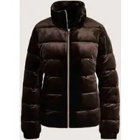 MADELEINE Steppjacke "Jacke Modische Samt-Steppjacke", Damen, Gr. 38, braun, Modern, regular fit, hoch geschlossener Ausschnitt, Jacken Steppjacke