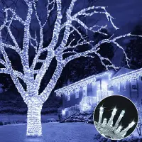 Lapamax LED Lichterkette 10M 100 LED Innen, Kaltweiß Weihnachtsbaumbeleuchtung 8 Modi, Weihnachtsdekoration für Weihnachtsbaum Zimmer Party Garten