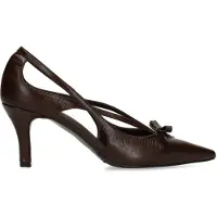 Manfield Braune Lederpumps | Größe 40