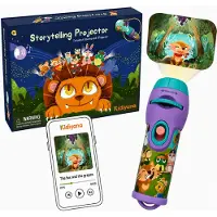 Kidiyana Taschenlampe Geschichtenprojektor Kinder mit 6 Märchen & Nachtlicht
