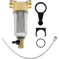 Dripio Wasserfilter 1 Zoll, Sedimentfilter 40 µm, rückspülbar, mit Adaptern