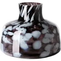 Fink Tischvase "GOSY", lila (schwarz, weiß), B:22cm H:18cm T:22cm Ø:22cm, Vasen, Tischvase