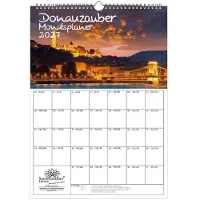 Seelenzauber GmbH Donauzauber Planer DIN A3 Kalender für 2027 Donau Fluß Deutschland Ungarn Österreich - Set-Inhalt: 1x Kalender, 1x Weihnachtsanhänger (insgesamt 2 Teile)