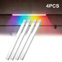 StarTech.com LED Schrankleuchte - Lichtleiste für Kleiderschrank - 4er Set - Bewegungssensor - Wiederaufladbar kabellos - Magnetische Montage - 5 Modi - RGB