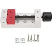 Merkloos Omgoods – Mini-Werkbank – 50 mm Tischbank – Hochwertige Aluminiumkonstruktion – Silber – Befestigungswerkzeug – Geeignet für Bastelarbeiten und Hobbys…