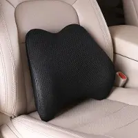 Unyqoos Lendenstützkissen Auto – ergonomisches Lordosenkissen aus Memory-Schaum für Auto, Büro & Rollstuhl, atmungsaktiver Mesh-Bezug, schwarz