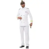Buttinette Kapitän Kostüm für Herren, weiß