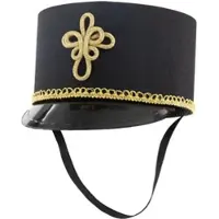 Buttinette Funkenhut "Uniform", schwarz/gold