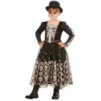 Buttinette Kinderkleid "Skelett-Mädchen"