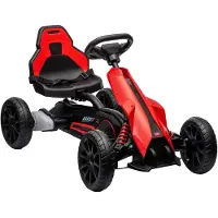 AjieQaQ Kinder Elektro-Gokart, 12V Go-Kart für Kinder, 3–5 km/h, Elektro-Kart für Kinder von 3–8 Jahren, Rot