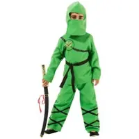 Buttinette Ninja-Kostüm für Kinder, grün