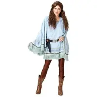 Buttinette Western-Poncho, blau