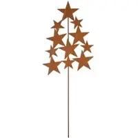 Buttinette Rost-Baum "Sterne" aus Metall, braun, 38 cm