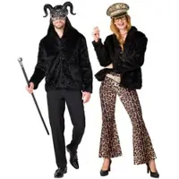 Buttinette Plüschjacke, schwarz
