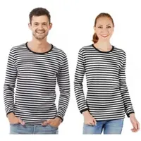 Buttinette Langärmeliges Ringelshirt "Black Stripes" unisex