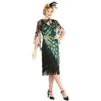 Buttinette 20er-Jahre-Kleid "Pfau" für Damen