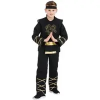 Buttinette Kinderkostüm "Ninja", schwarz/gold