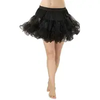 Buttinette Soft-Tüll Petticoat für Kinder, schwarz, 3-lagig