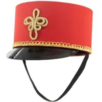 Buttinette Funkenhut "Uniform", rot/gold