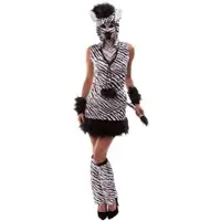Buttinette Zebra-Kostüm, weiß/schwarz