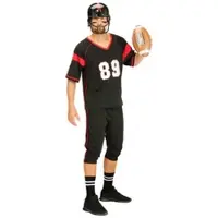 Buttinette Kostüm "Footballer" für Herren, schwarz/rot