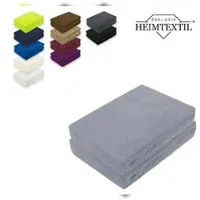 EXKLUSIV HEIMTEXTIL Doppelpack Marke Frottee Spannbettlaken Grau 90 x 200 cm