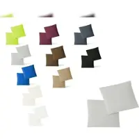 EXKLUSIV HEIMTEXTIL Jersey Kissenbezug Hülle 2 Sparpack Set mit Reißverschluss hochwertige Qualität 80 x 80 cm silber