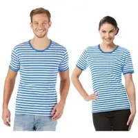 Buttinette Kurzärmeliges Ringelshirt "Blue Stripes" unisex