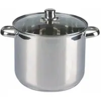 Jw Edelstahl-Großraumtopf 10 Liter mit Glasdeckel und Dampfabzug 1120