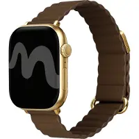 IMoshion Magnetisches Kunstlederarmband für Apple Watch | 44/45/46/49 mm - Braun
